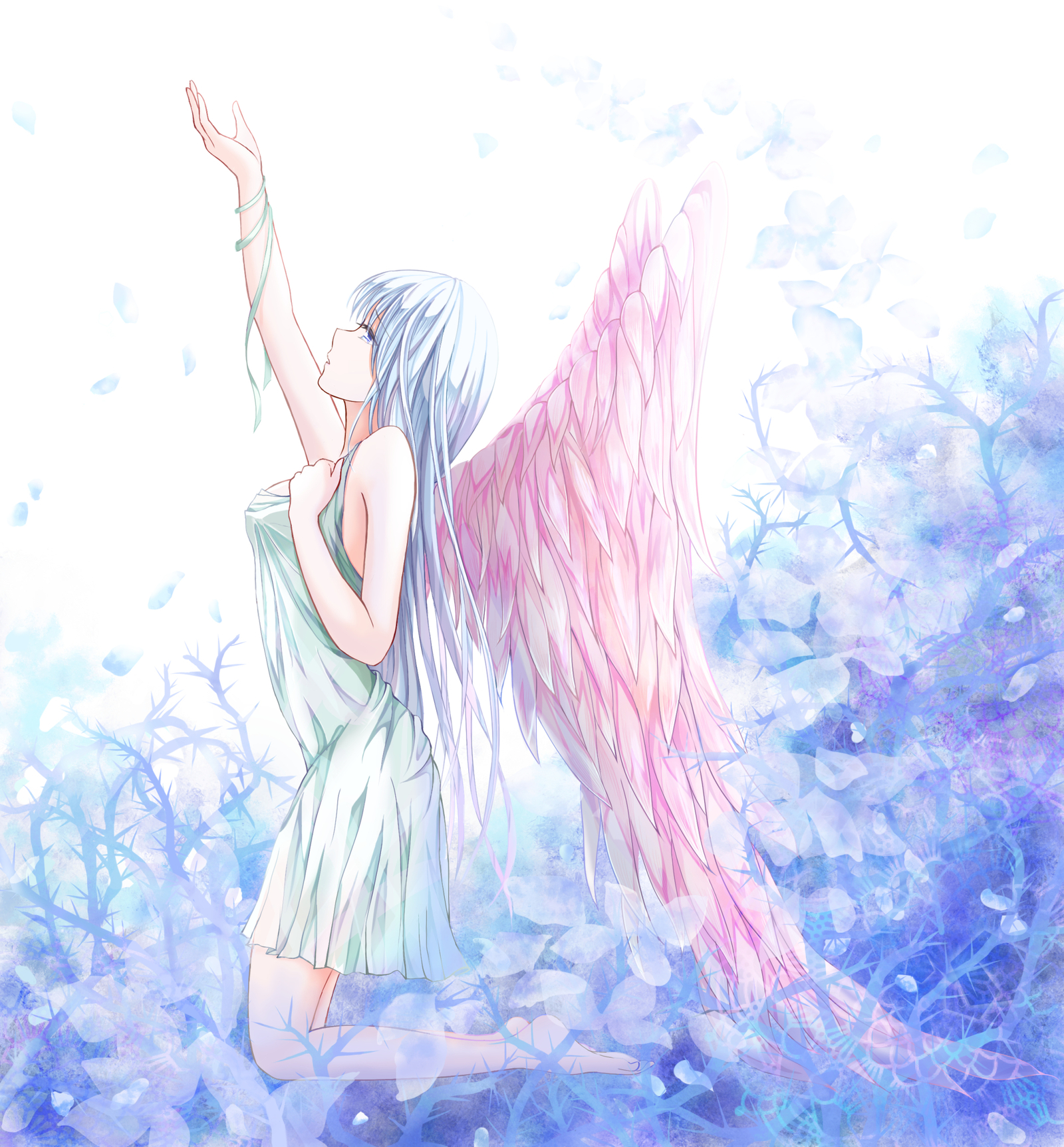 Prayer of an angel - Art, Not anime, Original, Original art, Anime art, Anime, 