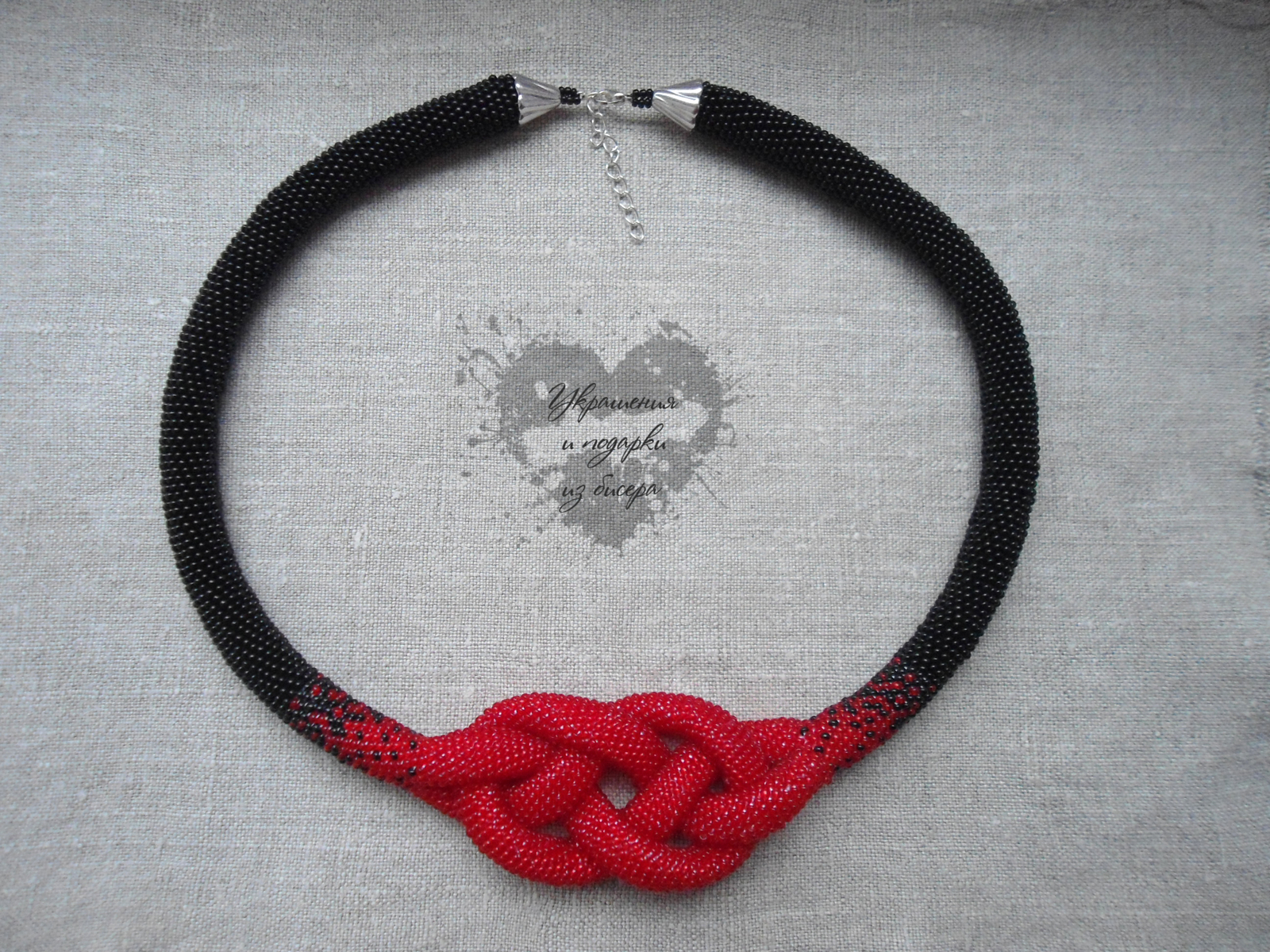 Harnesses with knot Josephine v2.0 - My, Beads, Handmade, Decoration, Knot, Longpost, , Beaded necklace