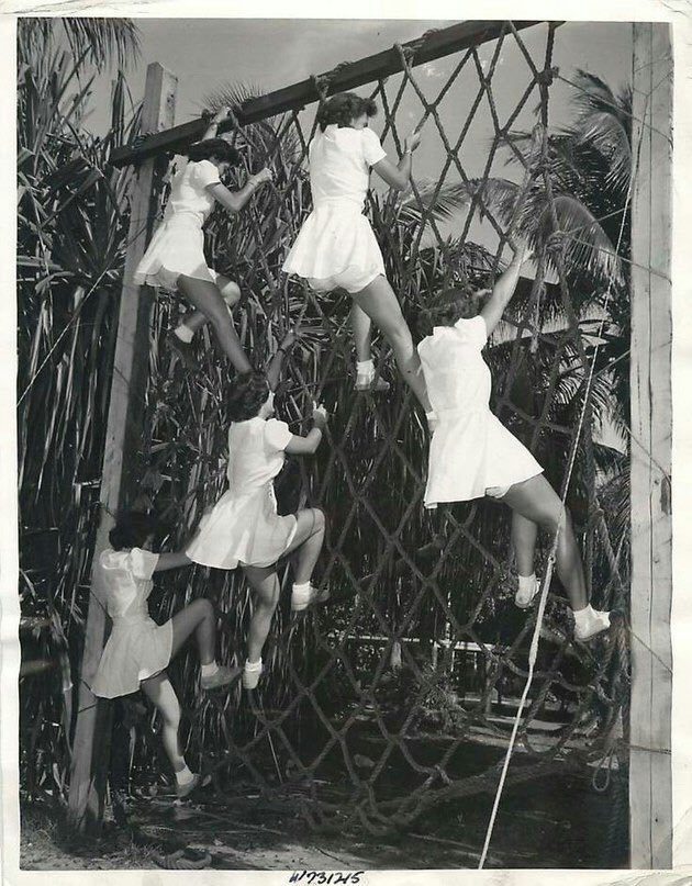 Girls from the US Navy. - US Navy, Girls, Old photo, Retro