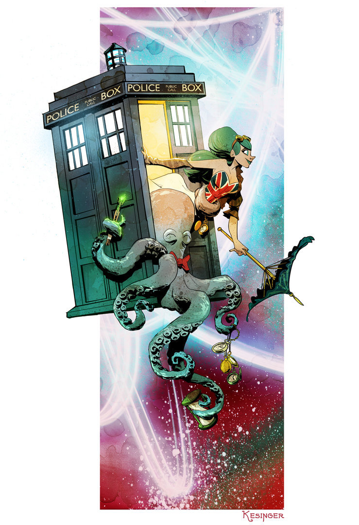 Otto the Octopus meets Whoniverse - , Steampunk, Doctor Who, Huvian, Longpost