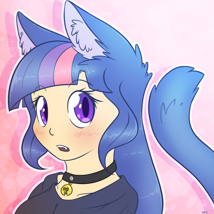 My little neko - My Little Pony, Twilight sparkle, Неко, Xaigatomon, Fluffyxai