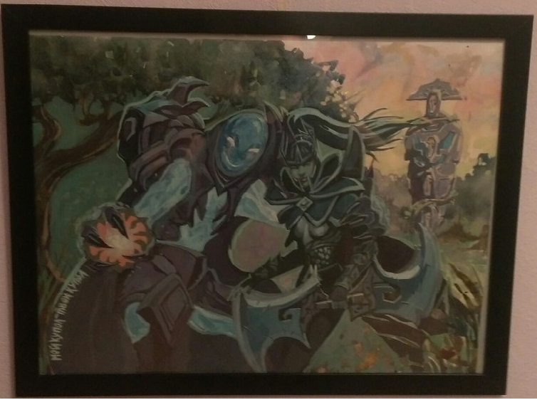 Anniversary of gamers. - My, Dota 2, , , Painting, Anniversary, Love, Images, Art