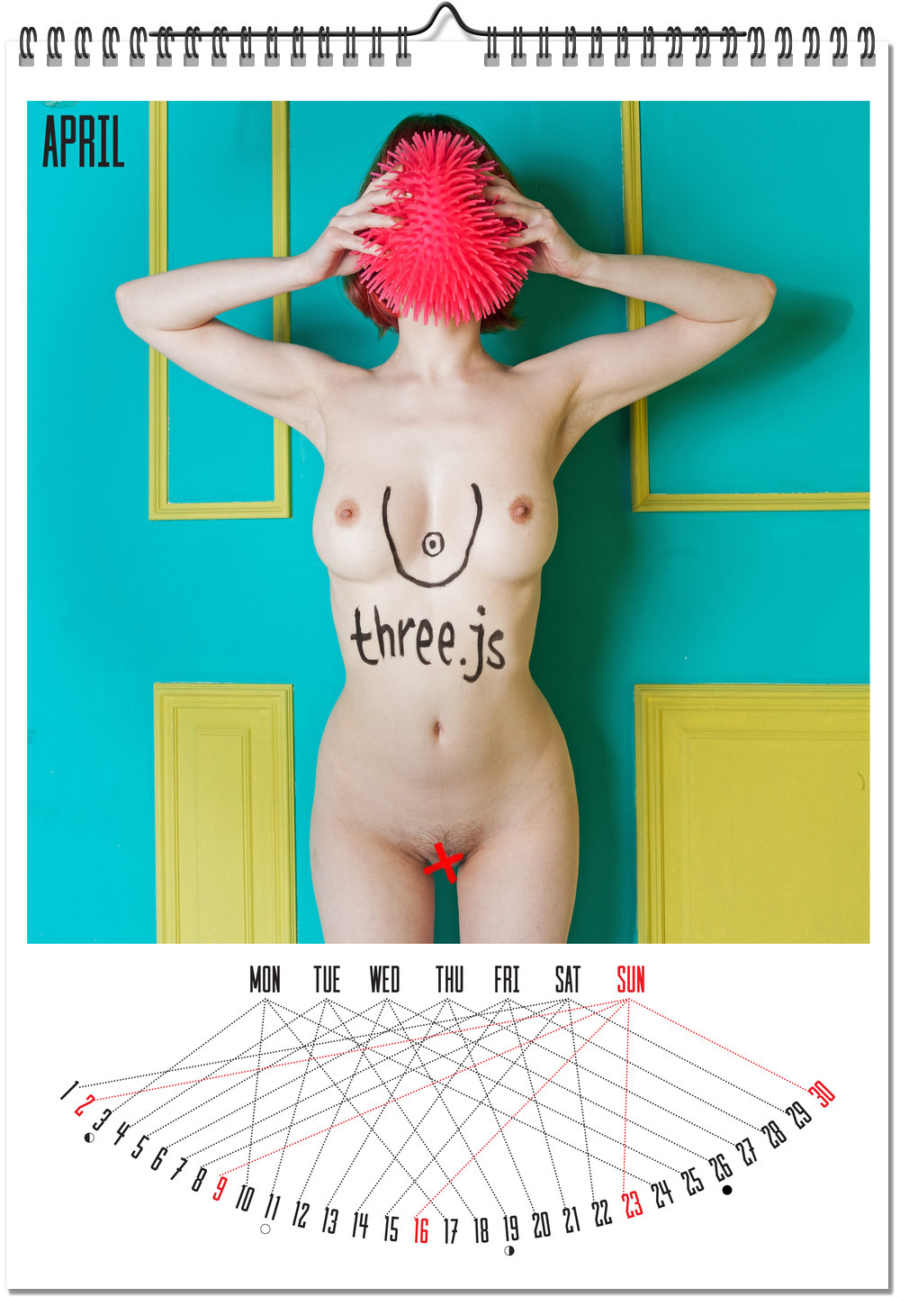 Art Nude Game Developer Calendar - NSFW, My, Longpost, , Bodypainting, Gamedev, Strawberry, Girls, Cosplay