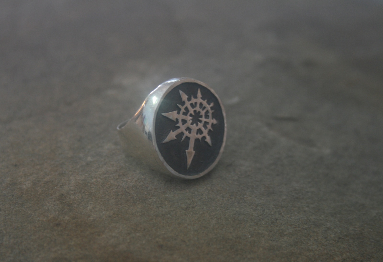 Ring with the seal of Chaos Indivisible, in the name of the Pantheon - My, Ring, Handmade, Warhammer 40k, Chaos, Heresy, Bonfire