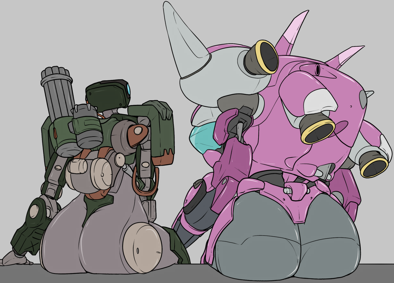 When you're looking for good Diva and Bastion art and you find this... (2) - Overwatch, Art, Dva, Bastion