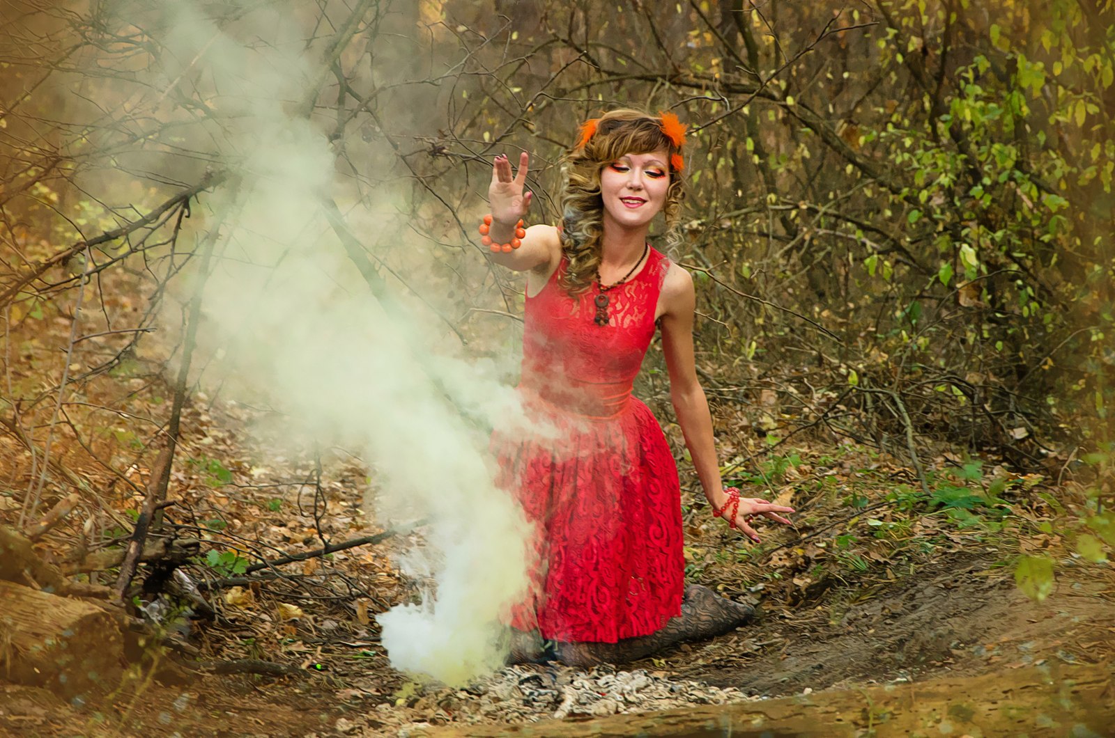 Legend of the Phoenix - My, Phoenix, Legend, PHOTOSESSION, Story, , Forest, Smoke, Longpost