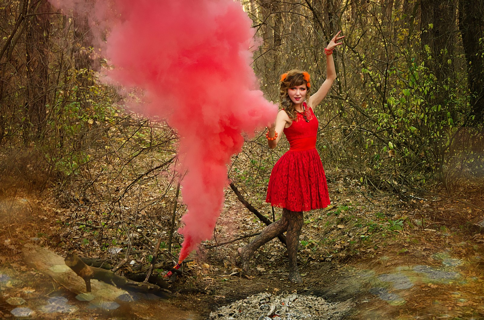 Legend of the Phoenix - My, Phoenix, Legend, PHOTOSESSION, Story, , Forest, Smoke, Longpost