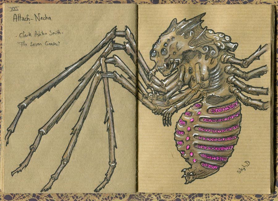 Monster Drawings by Howard Phillips Lovecraft (Part 2) - Howard Phillips Lovecraft, Lovecraft, Drawing, Monster, Longpost