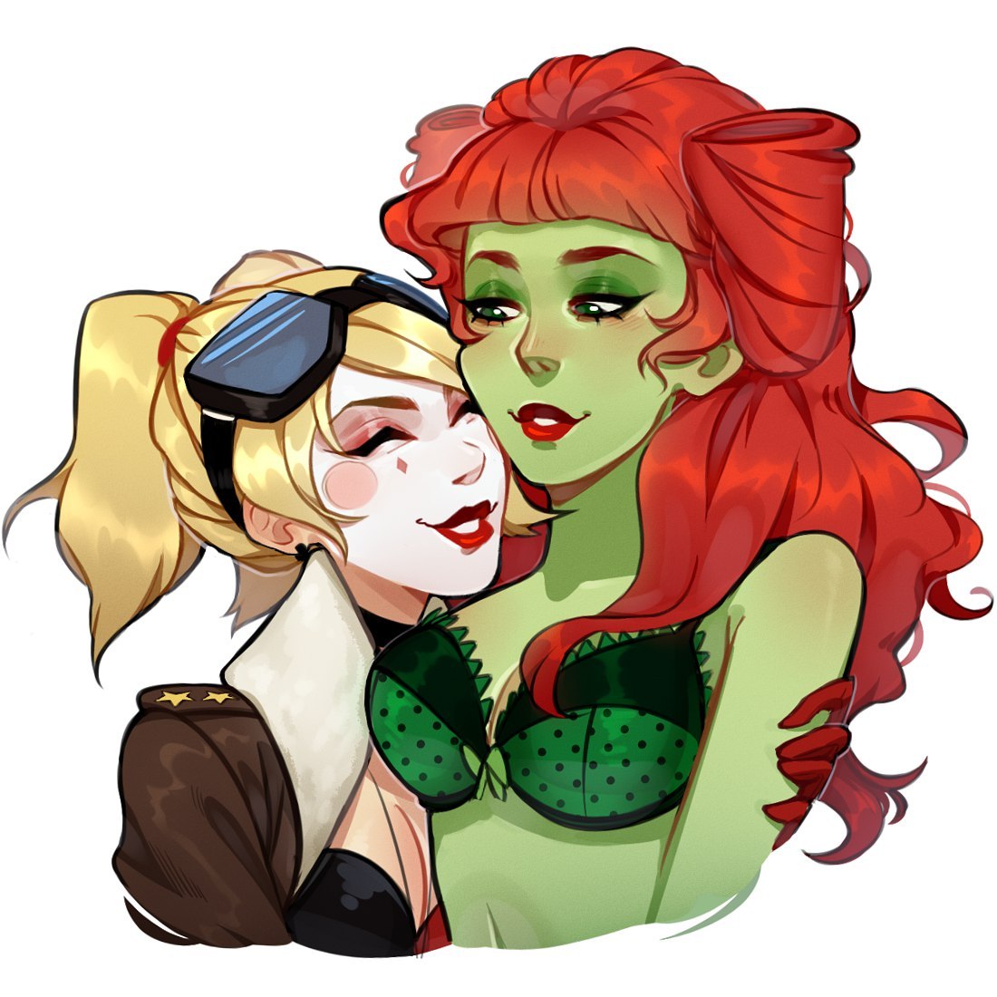 Harley Quinn and Pamela Lilian - Harley quinn, , Dc comics, Erotic, Art