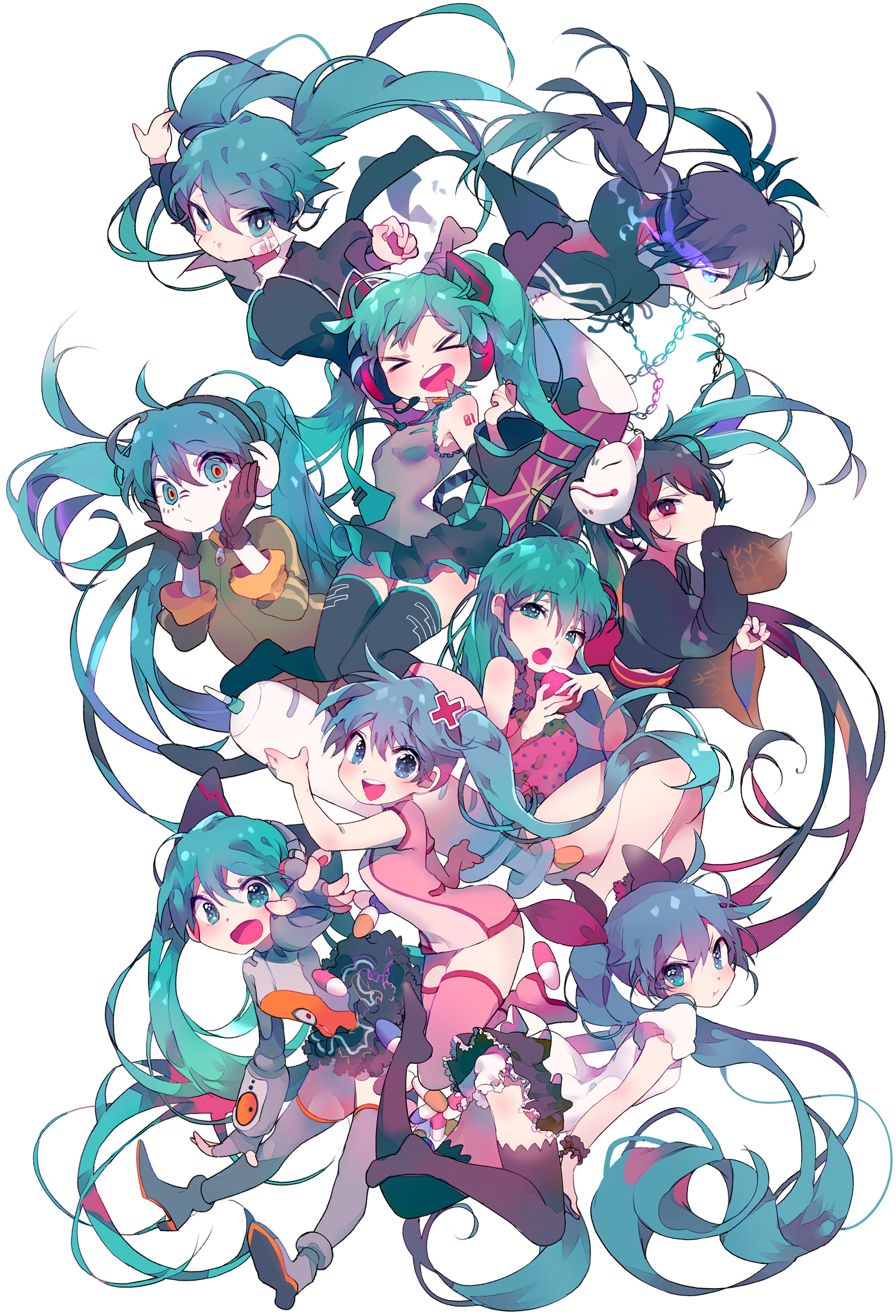 Miku - Anime, Anime art, Vocaloid, Hatsune Miku, Black rock shooter