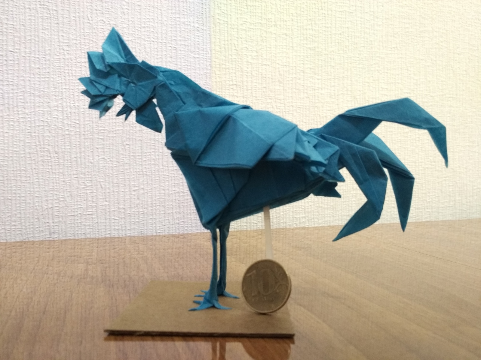 Origami. - My, Origami, My, , Rooster, Longpost