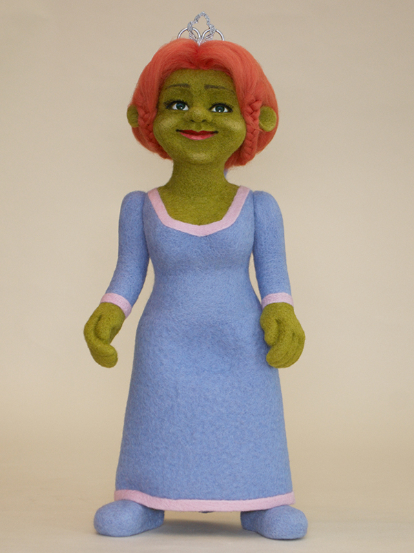 Fiona, Shrek's girlfriend - My, Fiona, Doll, Dry felting, Wet felting, Handmade, Creation, Longpost