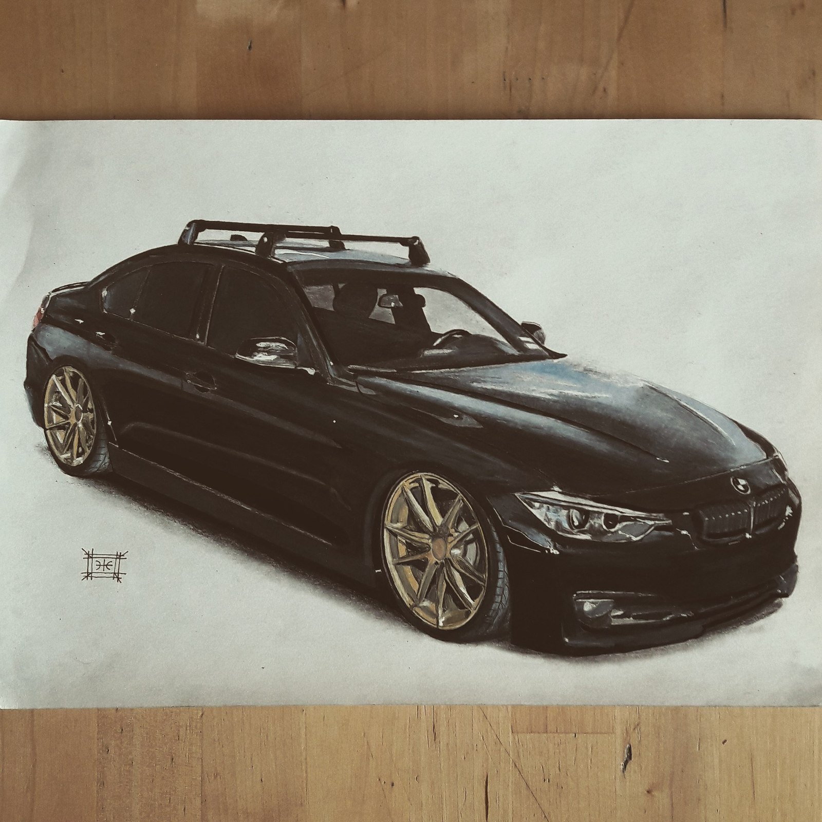 Several works on the penultimate generation of BMW :) - My, Bmw, Art, Drawing, Creation, Auto, Bmw m3, Bimmer, Longpost