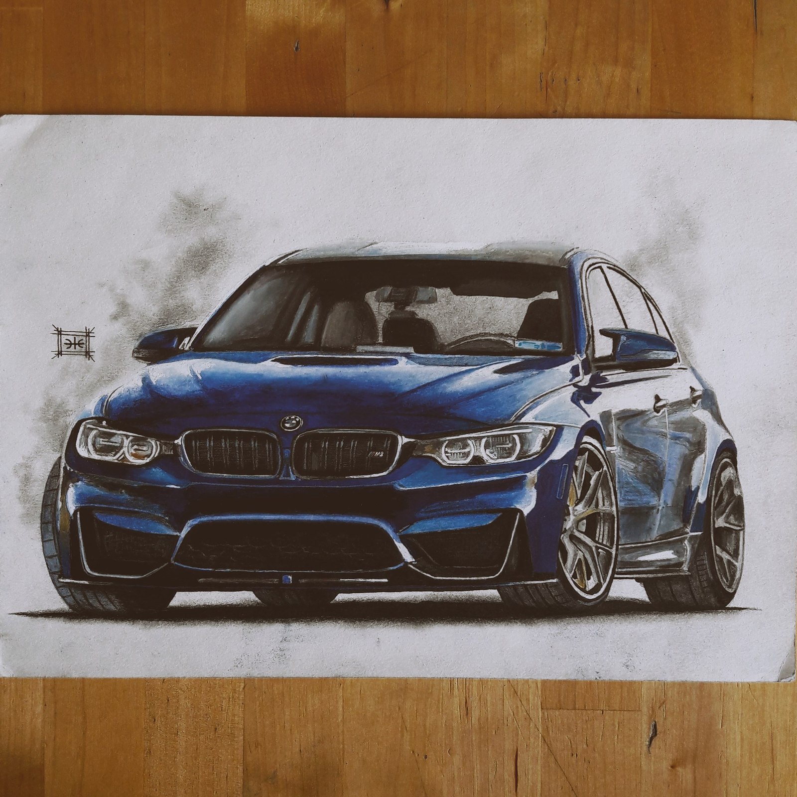 Several works on the penultimate generation of BMW :) - My, Bmw, Art, Drawing, Creation, Auto, Bmw m3, Bimmer, Longpost