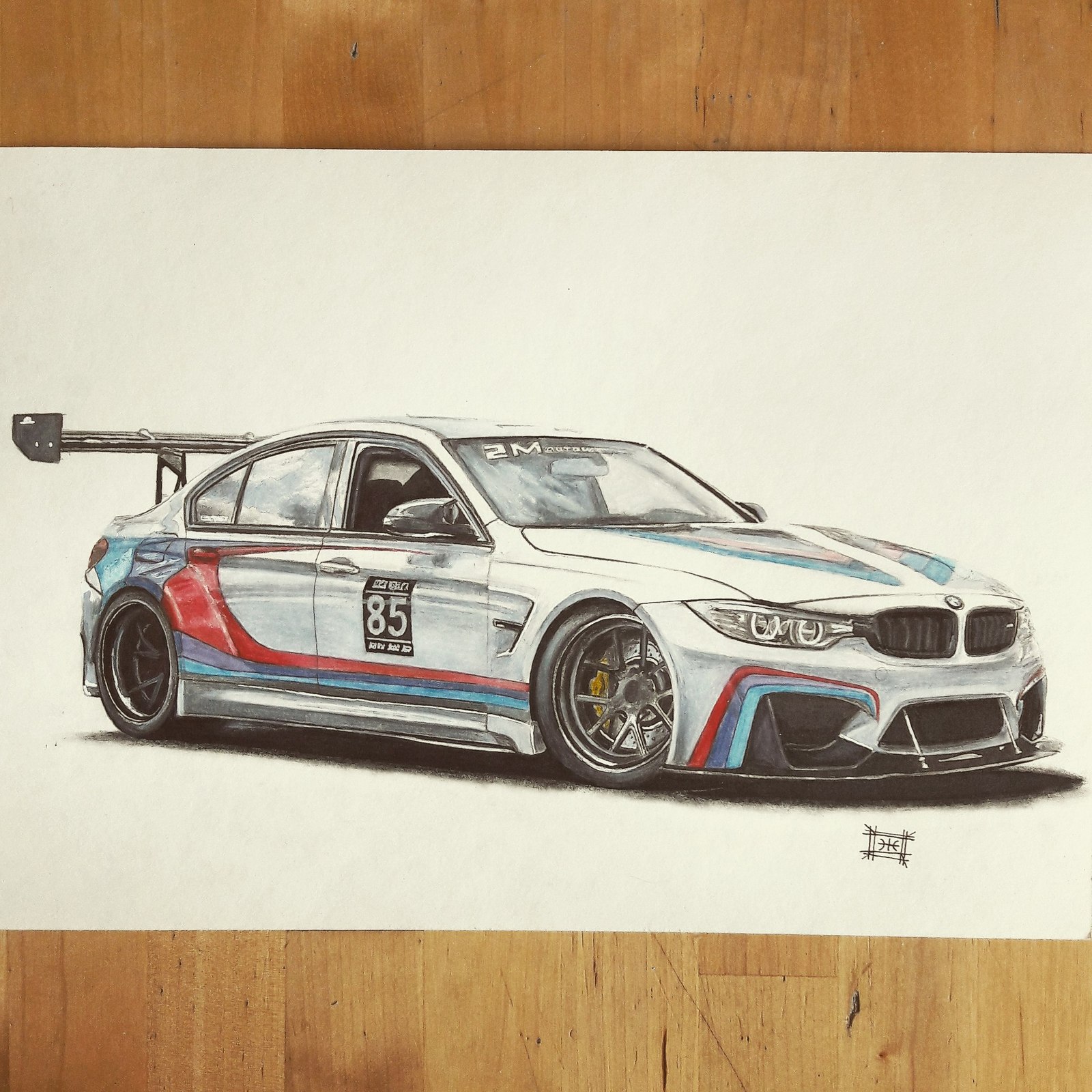 Several works on the penultimate generation of BMW :) - My, Bmw, Art, Drawing, Creation, Auto, Bmw m3, Bimmer, Longpost