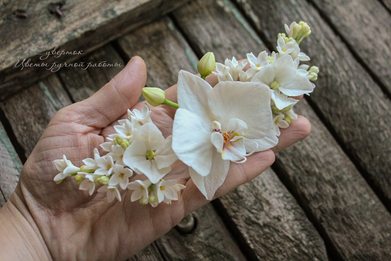 I continue to sculpt from polymer clay) - My, Polymer clay, Лепка, Handmade, Flowers, Creation, With your own hands, Needlework, Lilac