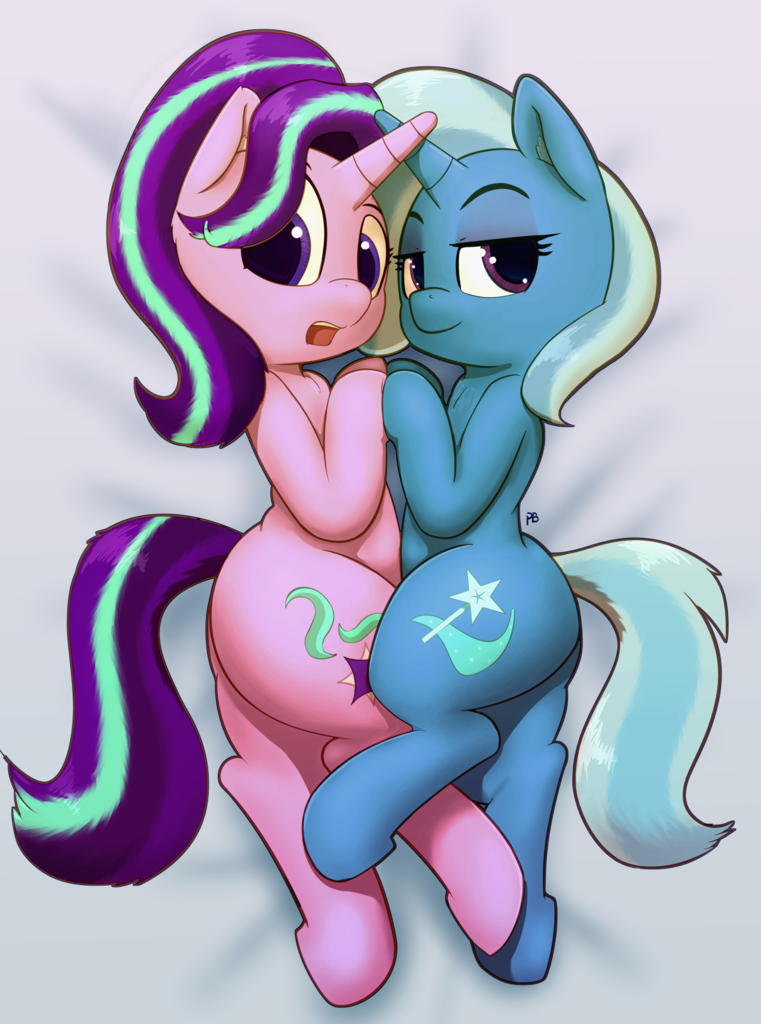 You have to knock! - My little pony, Starlight Glimmer, Trixie, MLP Lesbian, Shipping, MLP Edge