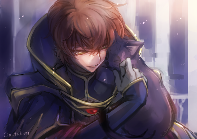 Code Geass . Судзаку Куруруги / Suzaku Kururugi. (кот Артур,Юфи,Лелуш). - Аниме, Code Geass, Судзука, Lelouch Lamperouge, Zero, Suzaku, Anime Art, Арт, Длиннопост