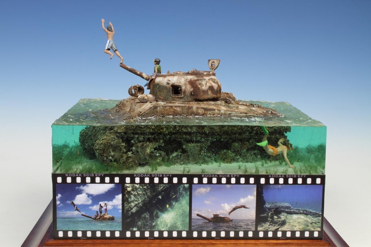 Water diorama and how it is made - Diorama, Modeling, Battle of Saipan, Saipan, Video, Longpost