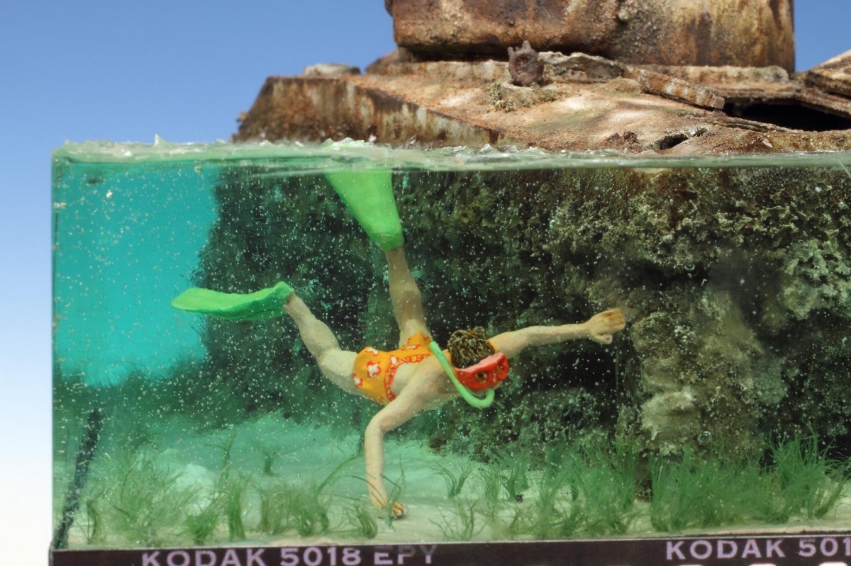 Water diorama and how it is made - Diorama, Modeling, Battle of Saipan, Saipan, Video, Longpost