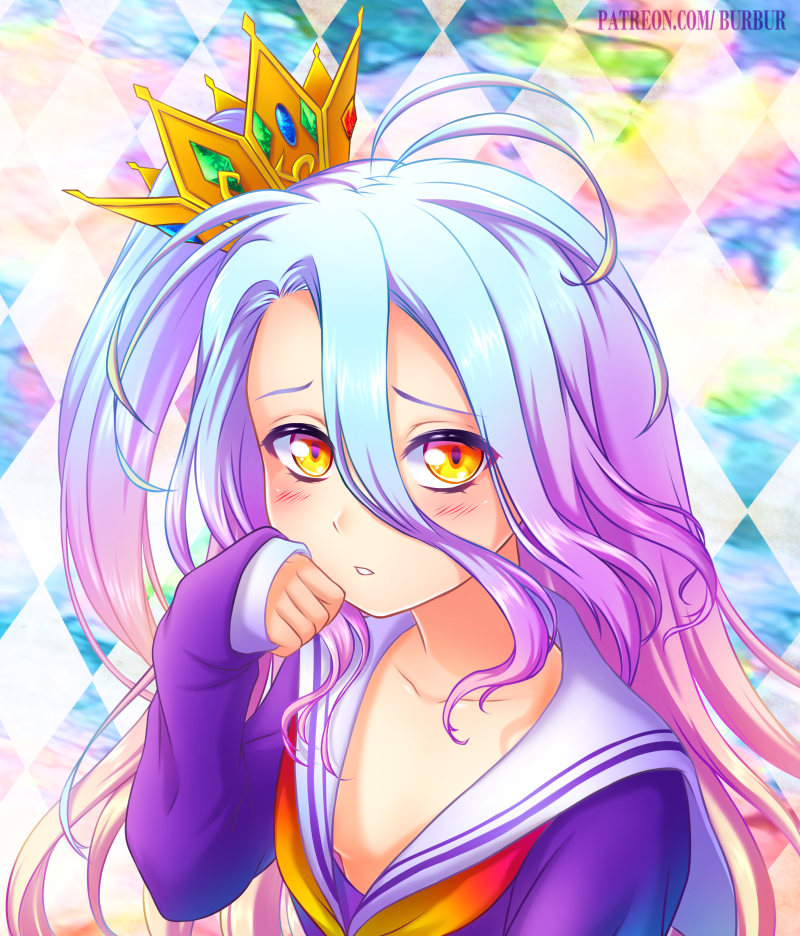 Shiro - Аниме, Anime Art, No game no Life, Shiro, Burbur