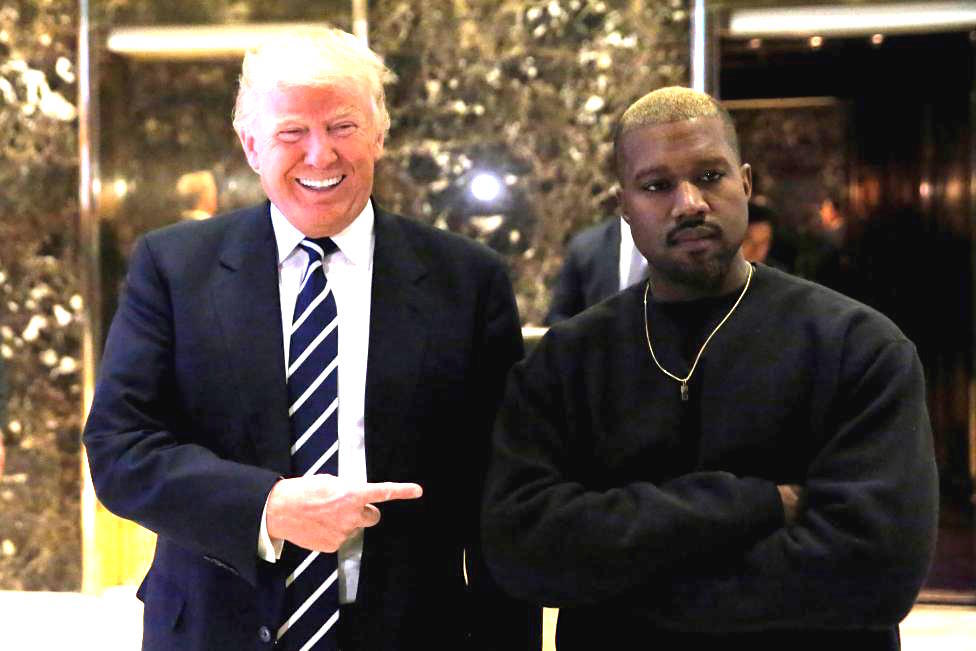 Donald Trump and musician Kanye West pose for the media. - My, Politics, Donald Trump, Kanye west, Photoshop, Longpost, In contact with