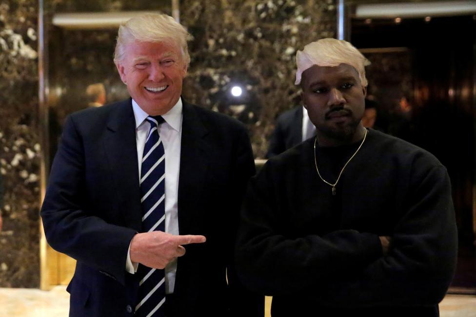 Donald Trump and musician Kanye West pose for the media. - My, Politics, Donald Trump, Kanye west, Photoshop, Longpost, In contact with