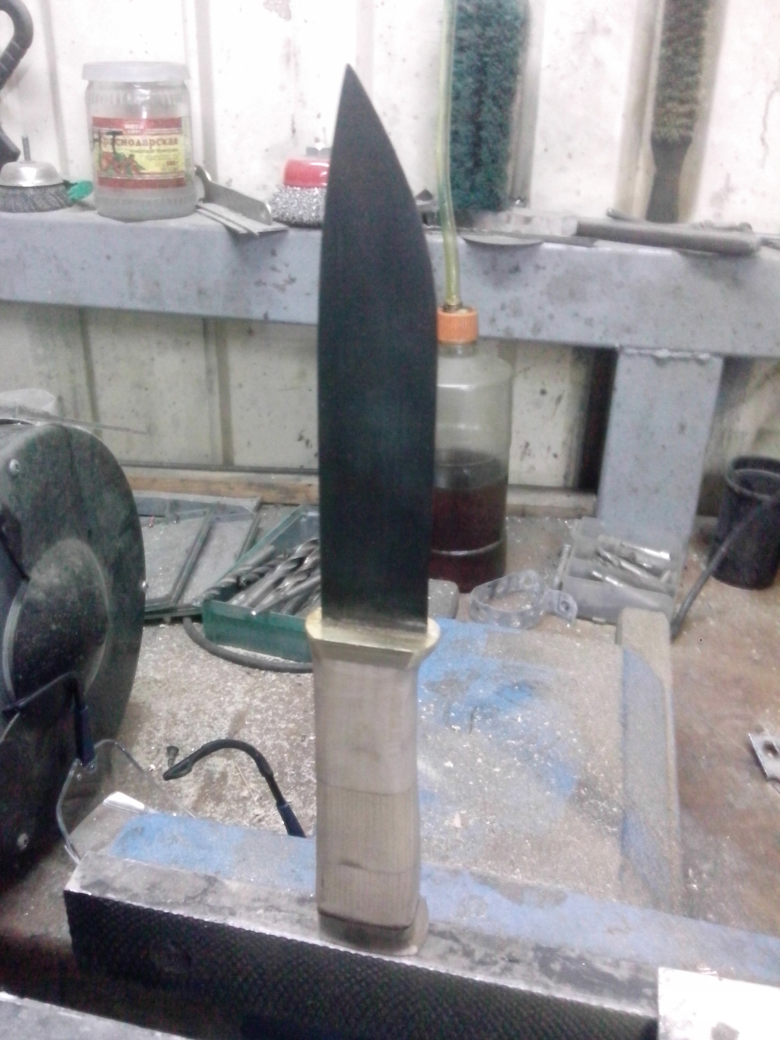 Knife from metalwork debris 2 - My, Knife, With your own hands, Longpost