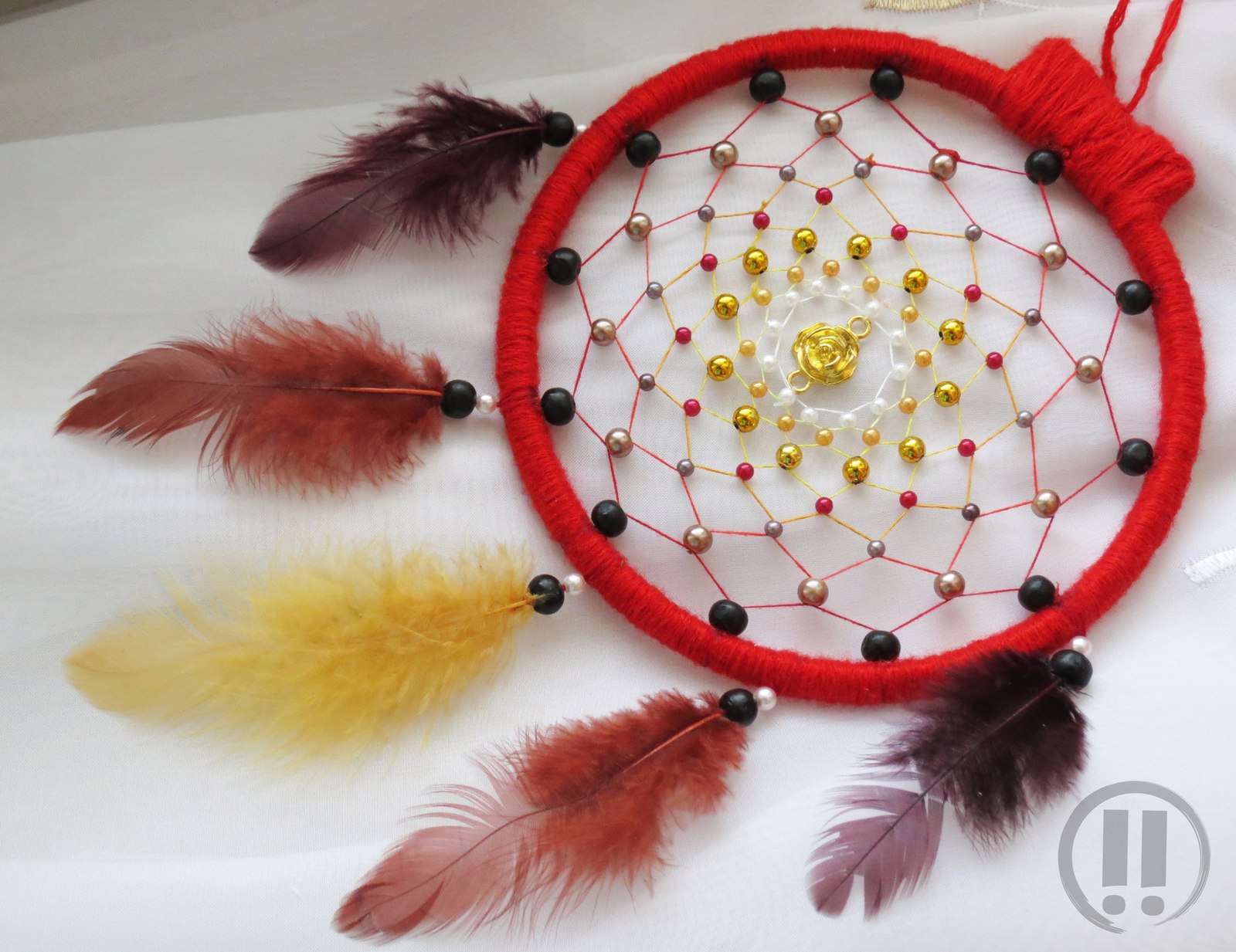 Friday Dream Traps - My, Dreamcatcher, , Needlework, My, Feathers, Beads, Longpost