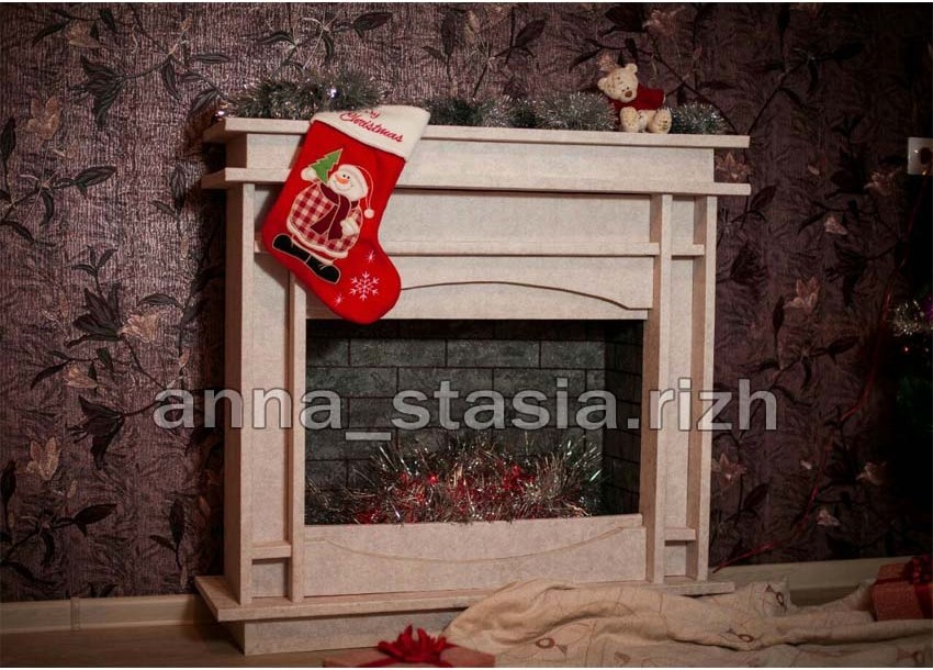 My version of the New Year's fireplace - My, Fireplace, New Year's fireplace, Decorative fireplace, New Year, Longpost