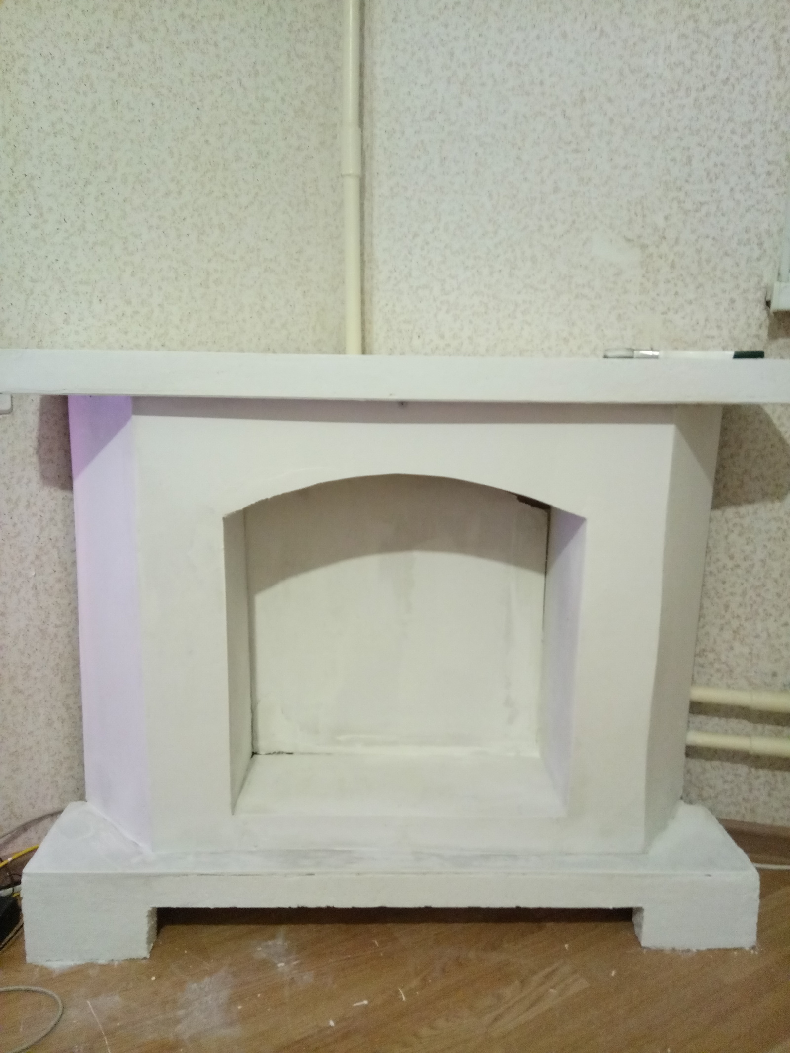 Our New Year's Fireplace. - My, With your own hands, Fireplace, cat, New Year, Longpost