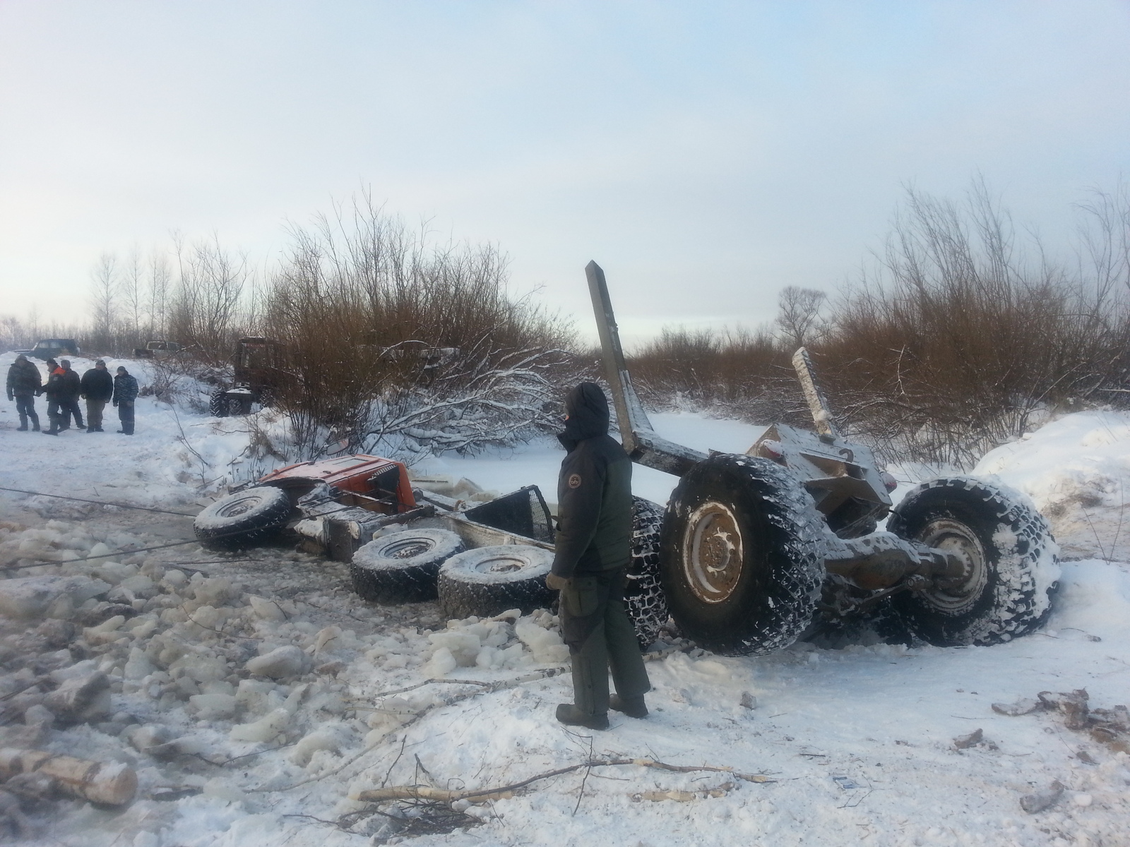 Everyday life of loggers - My, Drowning, Kamaz, , Bad luck, Longpost