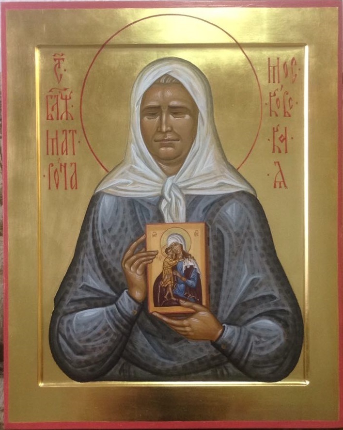 Icon of the Holy Matrona of Moscow presented as a gift to Metropolitan Chrysostomos of Patra - My, Icon, , Saint Matrona, Matron, Iconography, Longpost