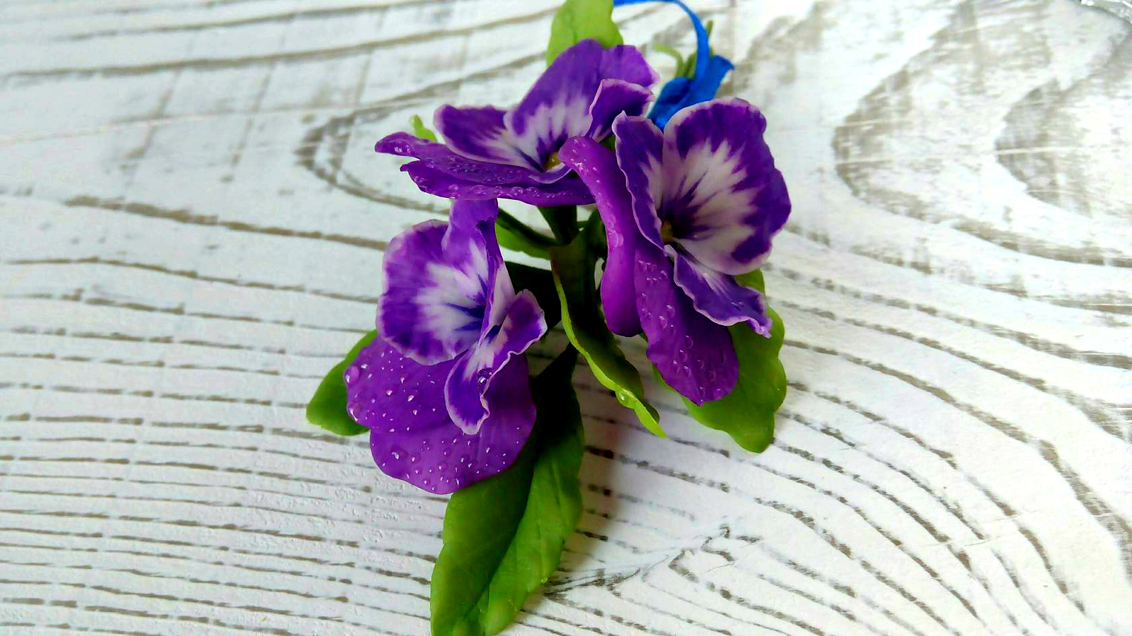 Cold porcelain pansies - My, Polymer clay, Лепка, Decoration, Handmade, Cold porcelain, Needlework, My, Flowers, Longpost