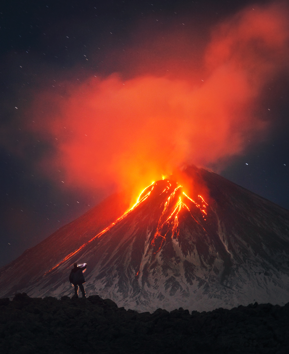 Eruption of Klyuchevskaya Sopka Photo: Sergey Makurin - Photo, Eruption, , Russia, Klyuchevskoy Volcano