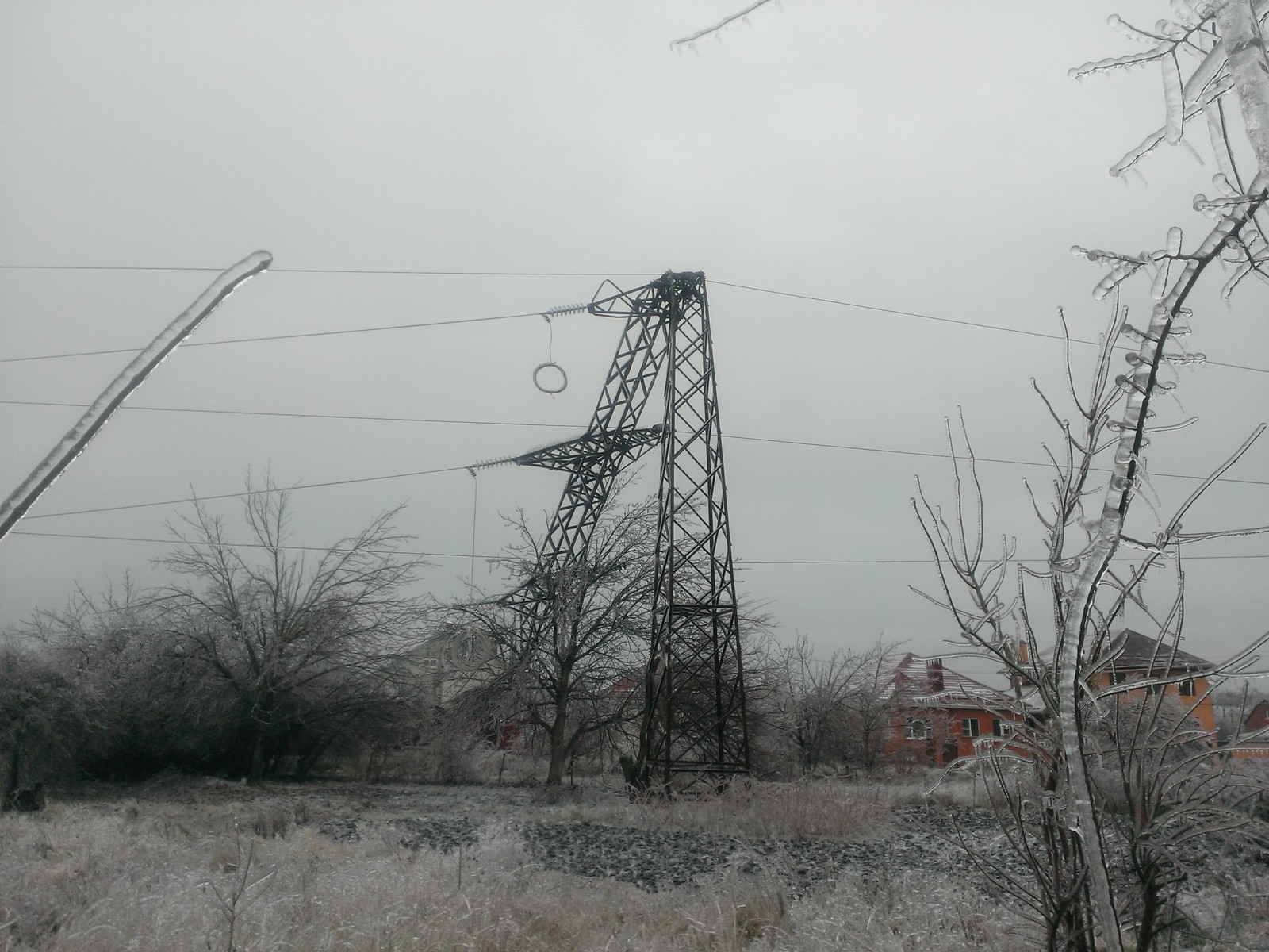 Freezing rain - My, Icy, Rain, Krasnodar, Power lines, Longpost