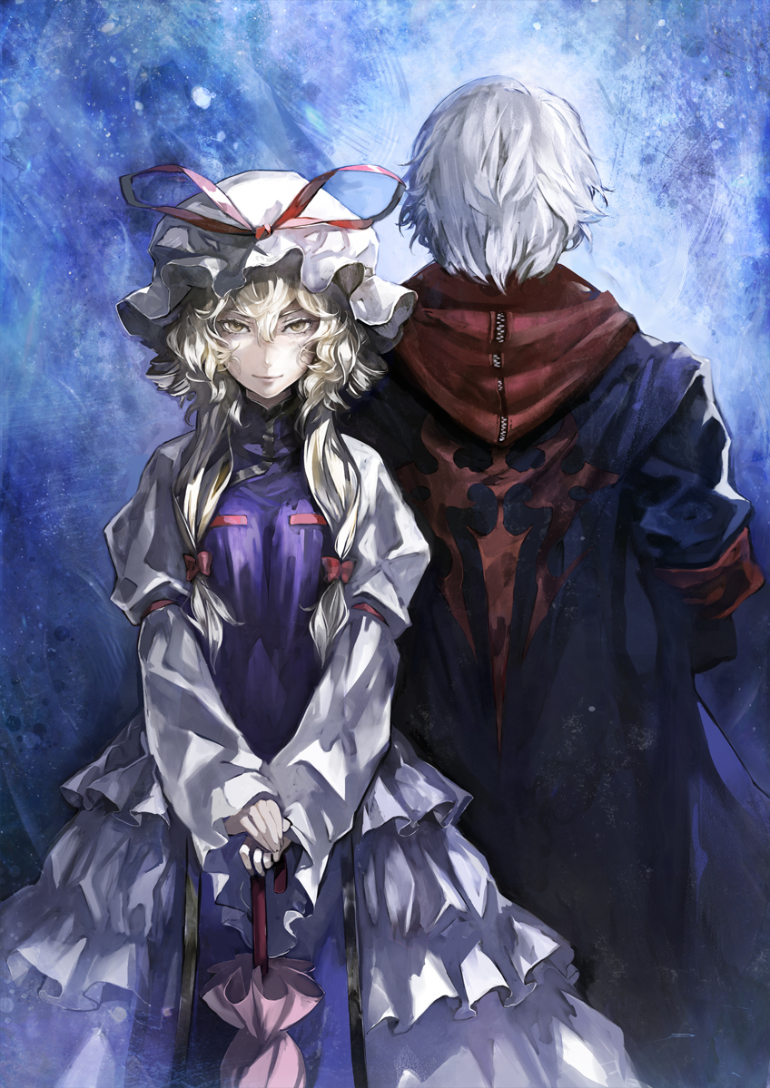 Cross-Over - Touhou, Devil May Cry, Yakumo Yukari, Nero, Anime Art, Аниме, Длиннопост