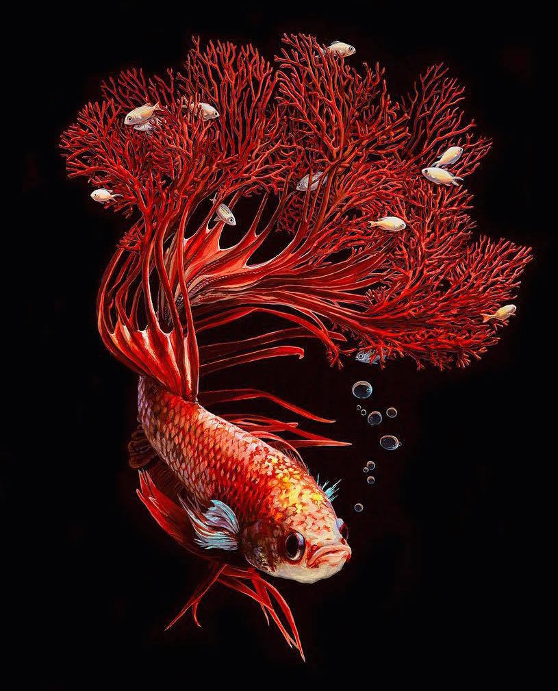 Natural surrealism in pictures Lisa Ericson. - Art, Art, Painting, Drawing, Just look, Animals, Longpost