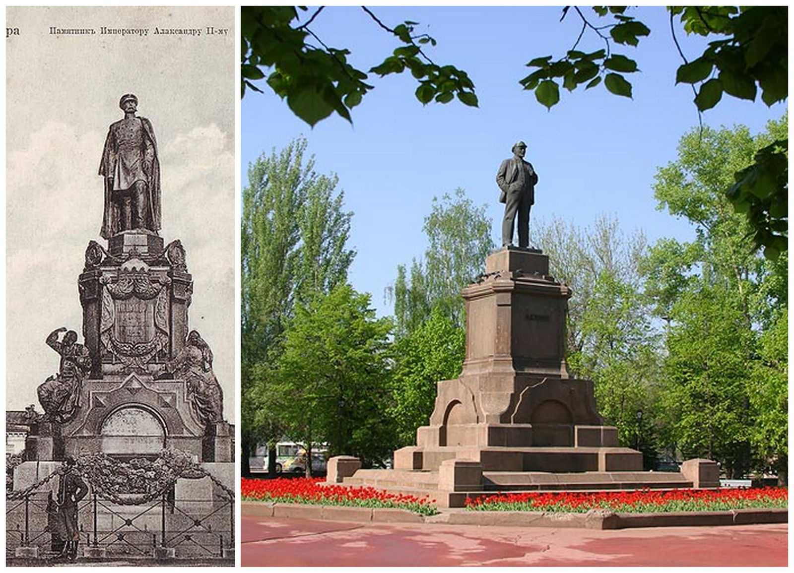 Monuments to Lenin on the pedestals of other monuments - Lenin, Monument, Russia, Empire, Pedestal, Story, Old photo, Longpost