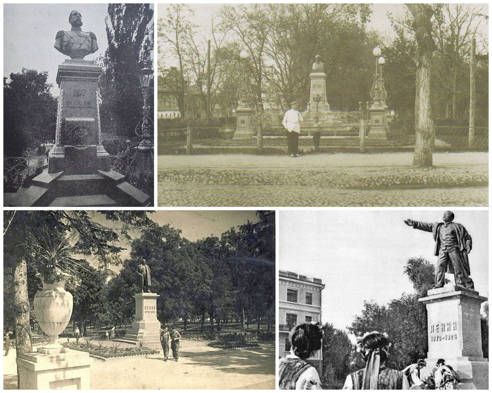 Monuments to Lenin on the pedestals of other monuments - Lenin, Monument, Russia, Empire, Pedestal, Story, Old photo, Longpost