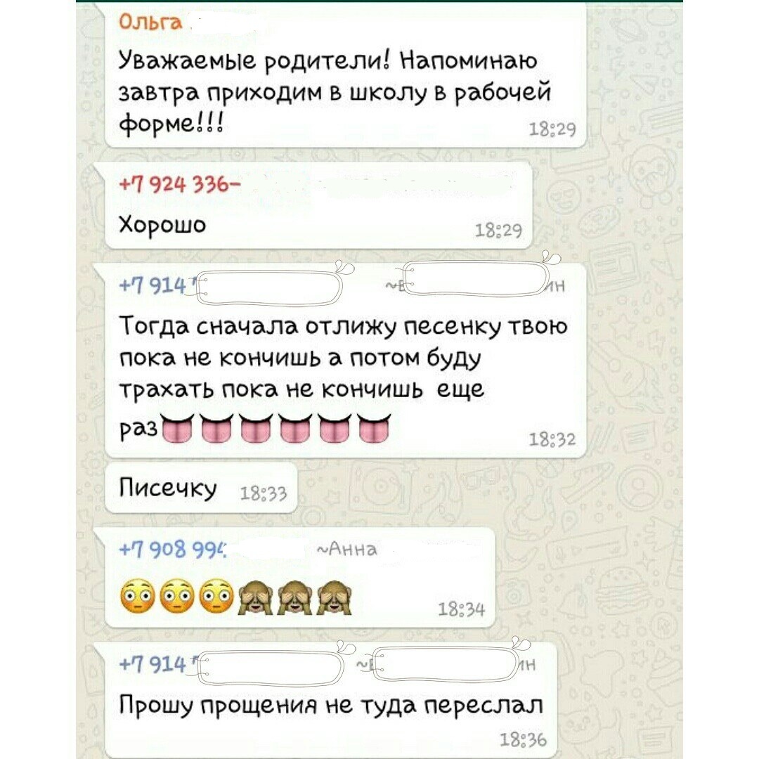 Когда ошибся вкладкой... - Whatsapp, Переписка, Группа, Родители