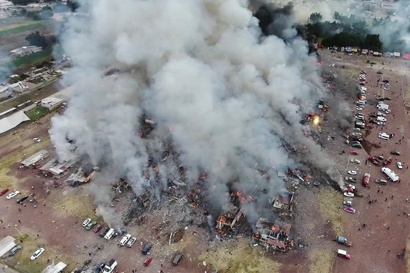 Взрыв на ярмарке в Мексике - Взрыв, Мексика, Ярмарка, Видео