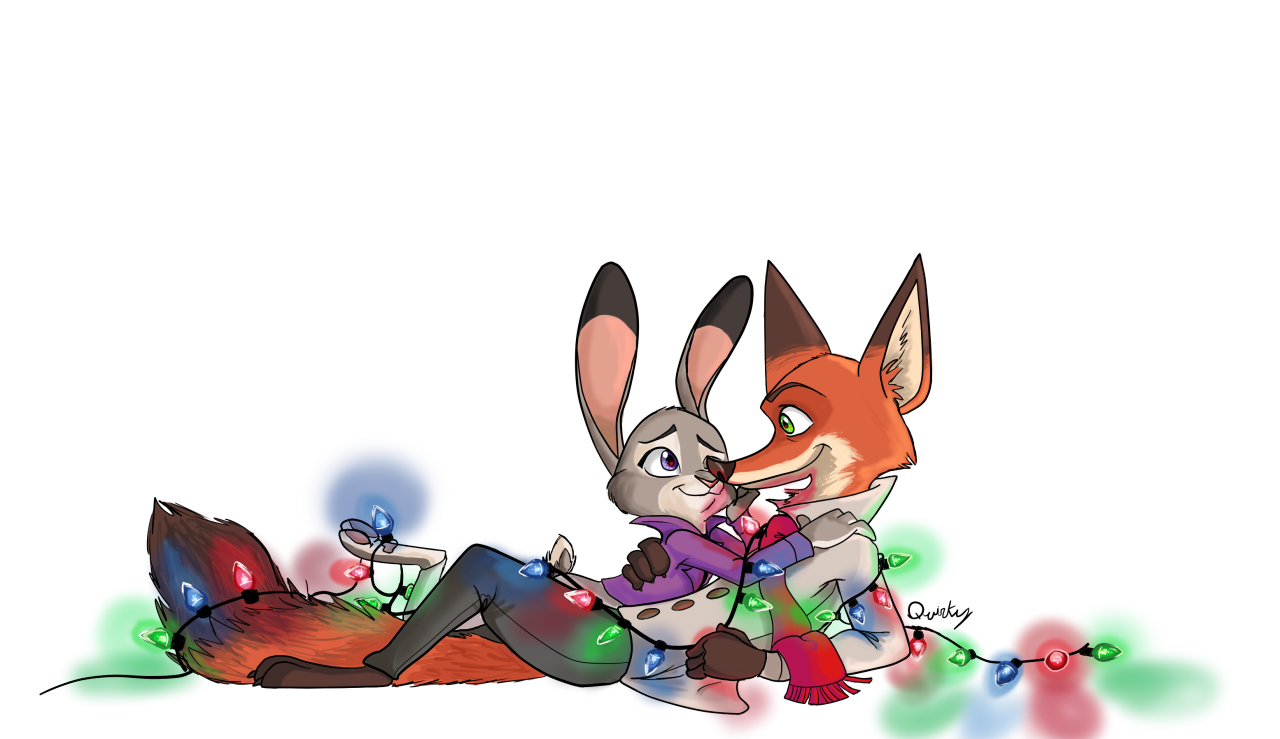 Garland - Zootopia, Art, Nick wilde, Judy hopps, Garland