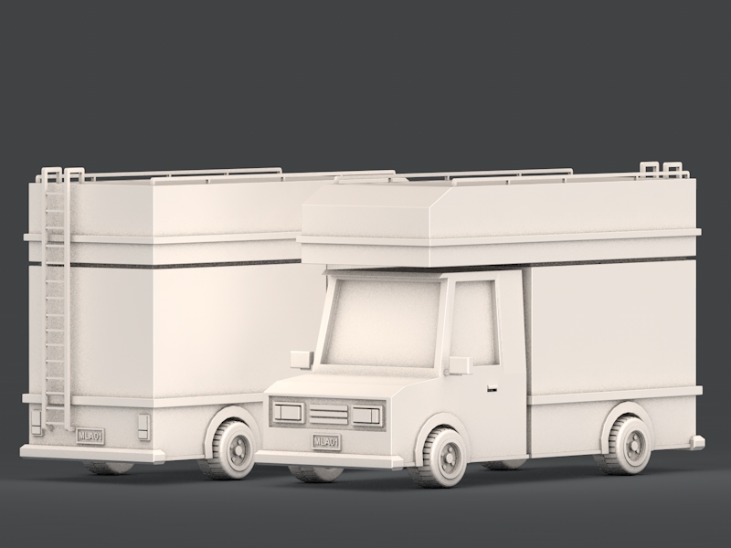 My first 3d model - My, Art, 3D, 3D model, 3D modeling, Truck, Auto, Cinema 4d, C4d