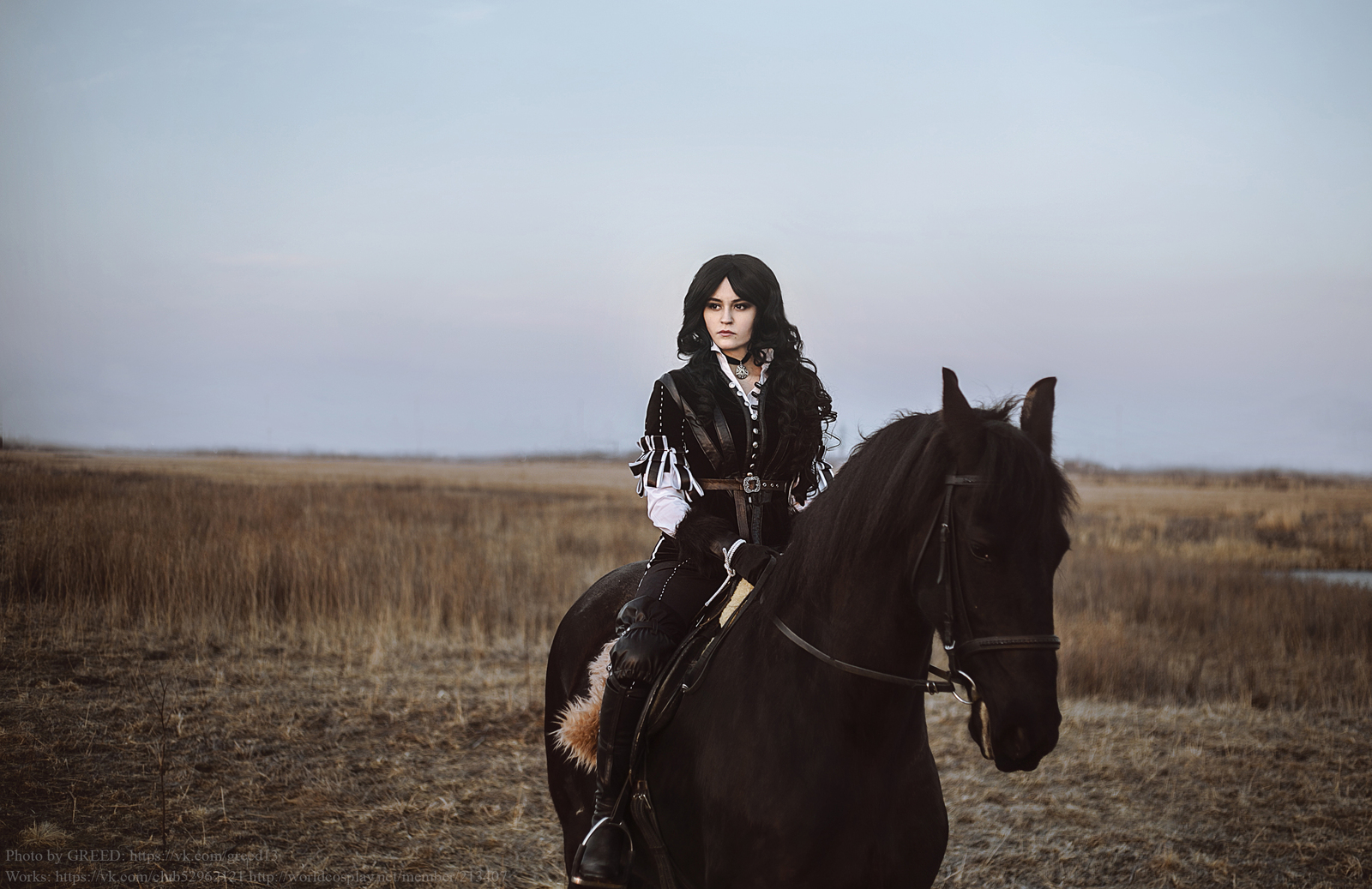 Black-haired beast Yennefer - My, Yennefer, Cosplay, The Witcher 3: Wild Hunt, Witcher, Gamers, Horses, Longpost