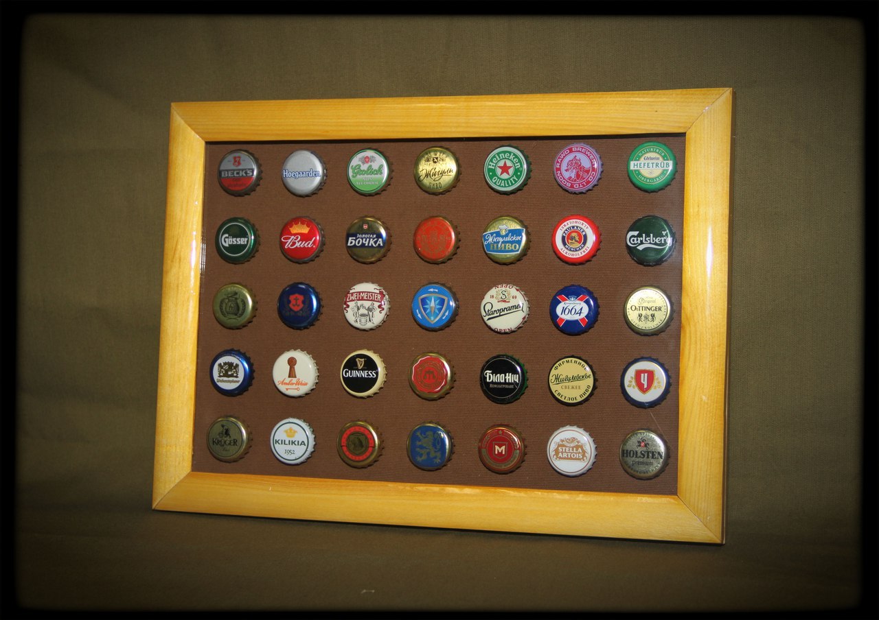 Panel of beer caps - My, Lids, Panel, Decor, My, Collection, Longpost