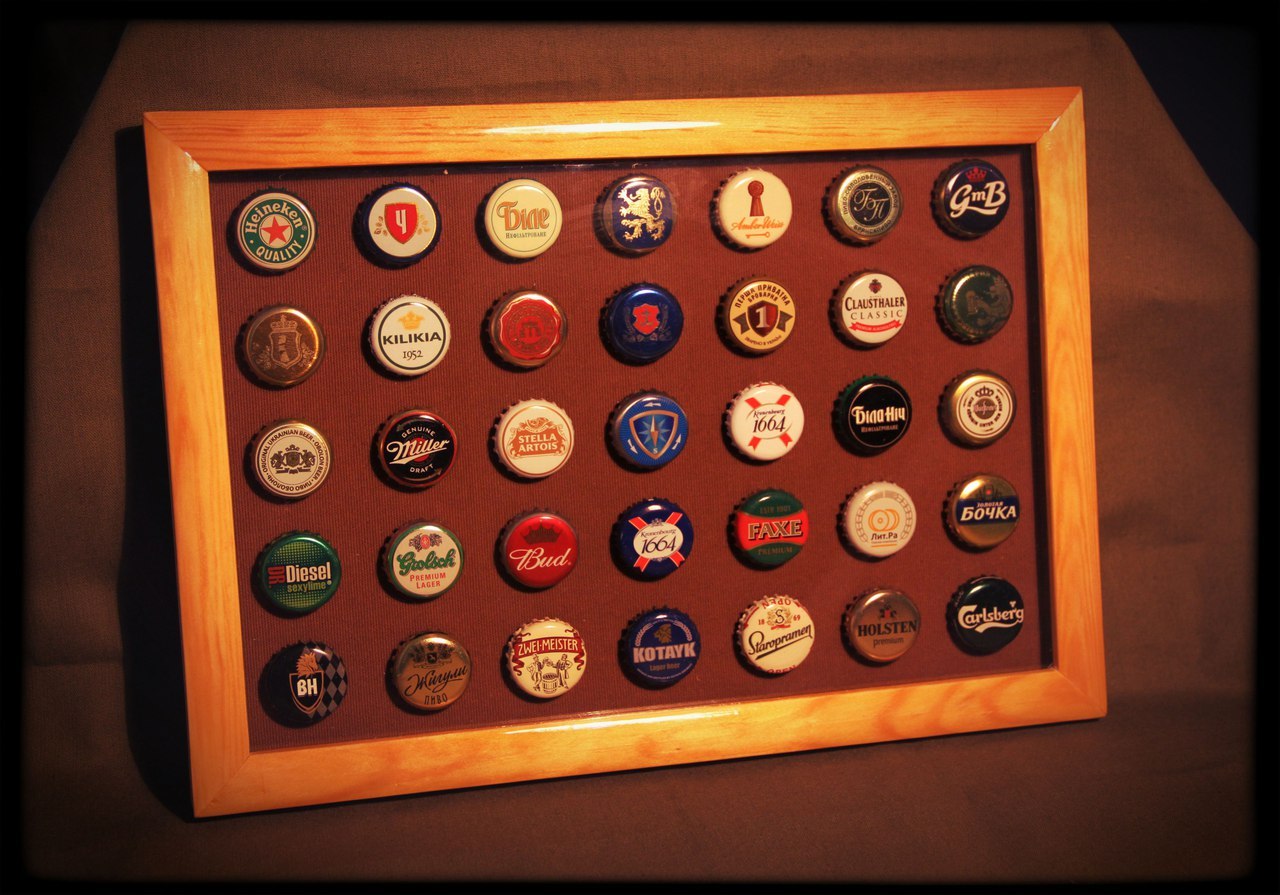 Panel of beer caps - My, Lids, Panel, Decor, My, Collection, Longpost