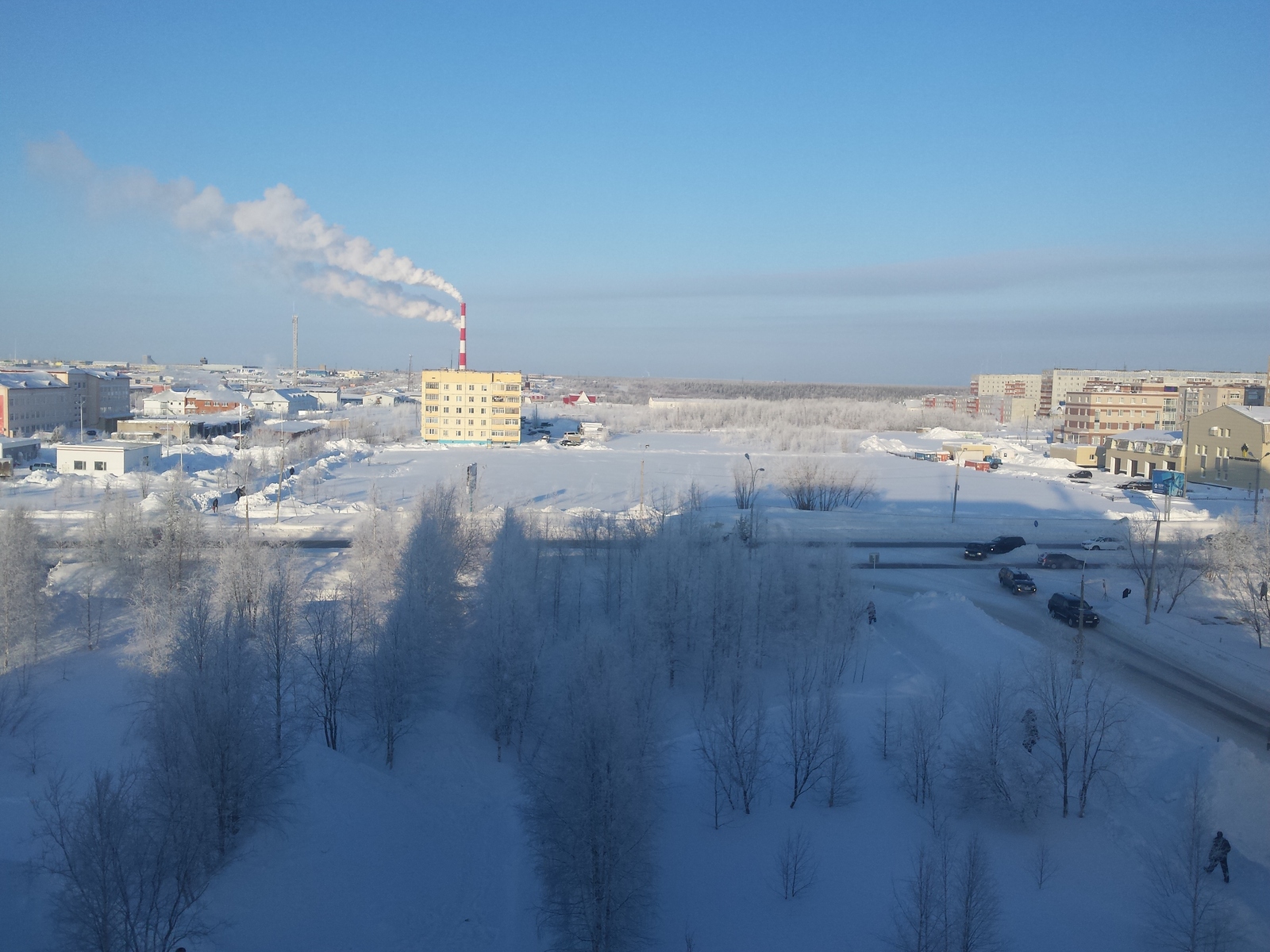 View from my work window. - My, Work, View from the window, Usinsk