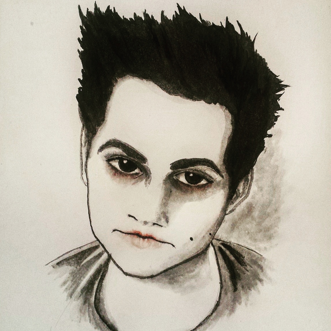 First watercolor portrait - My, Beginner artist, Drawing, Fan art, Teen wolf, Stiles