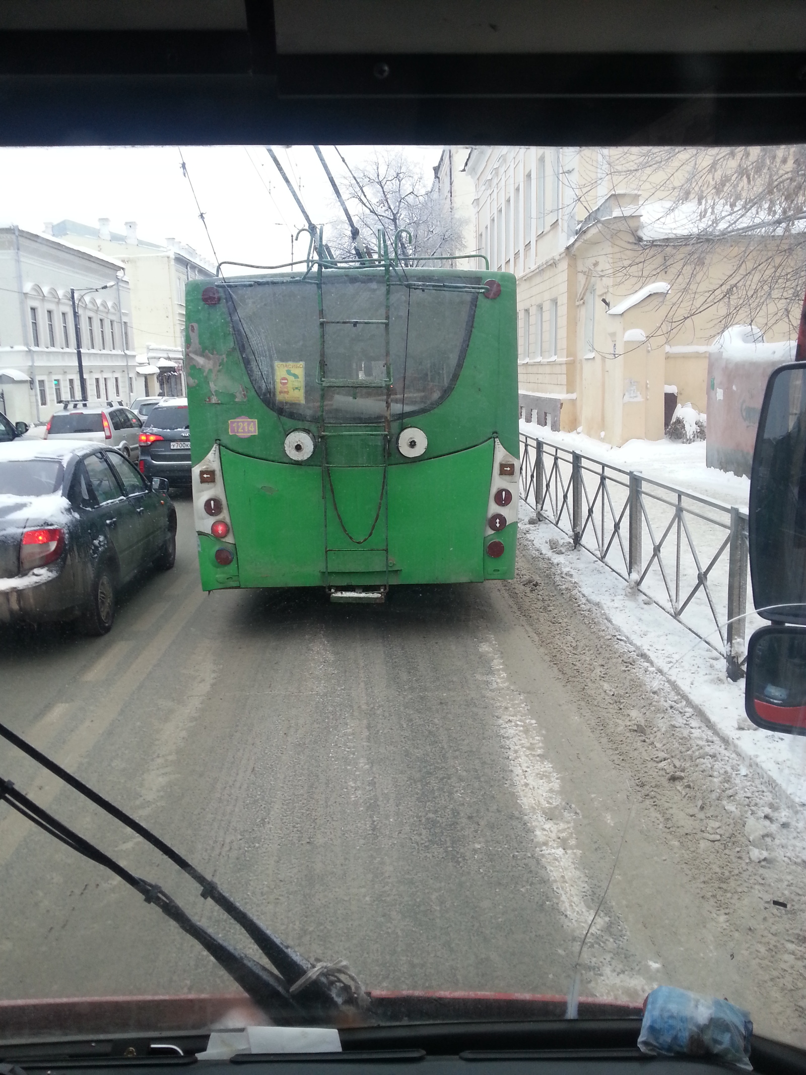 good day - My, Kazan, Trolleybus, It seemed